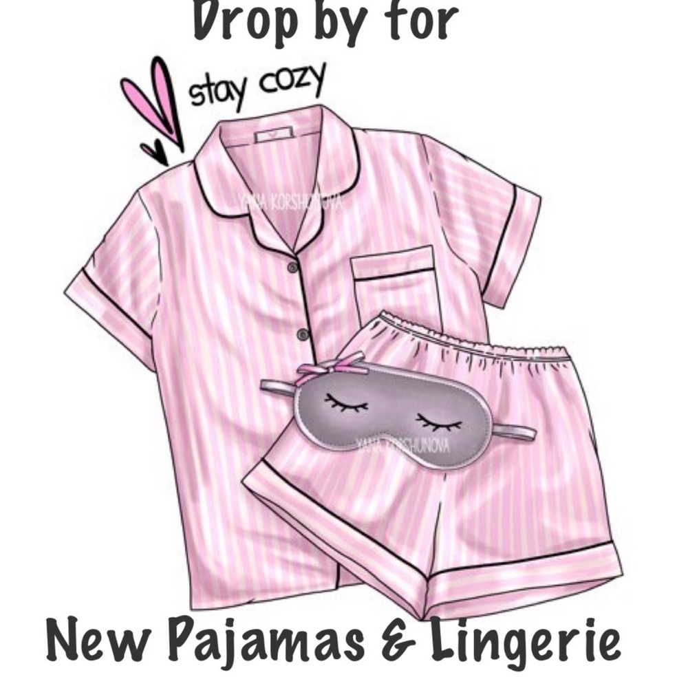Pink and White Pajama Set with Gingham Pattern and Short Sleeves
